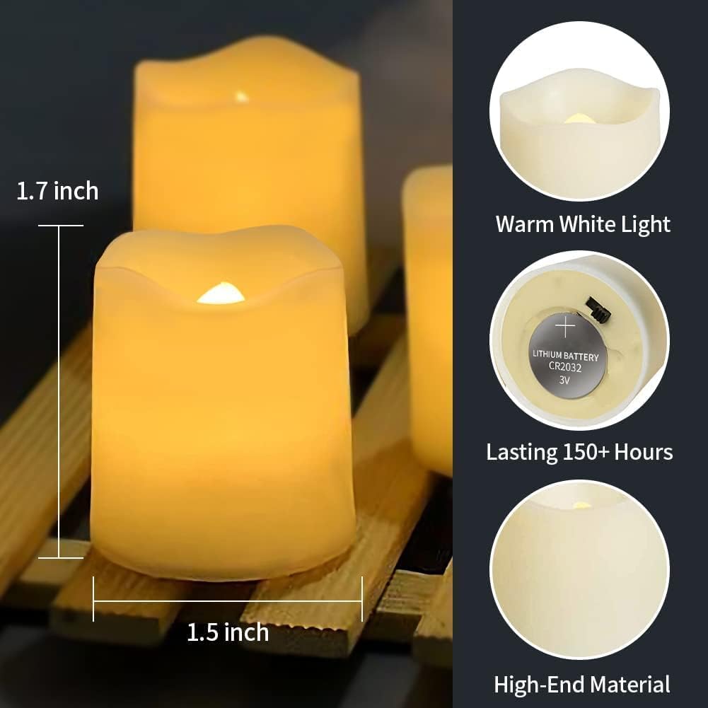 SHYMERY Flameless Votive Candles,