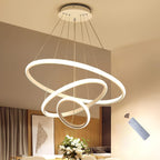 LED Ceiling Chandeliers Rings with Remote (White)