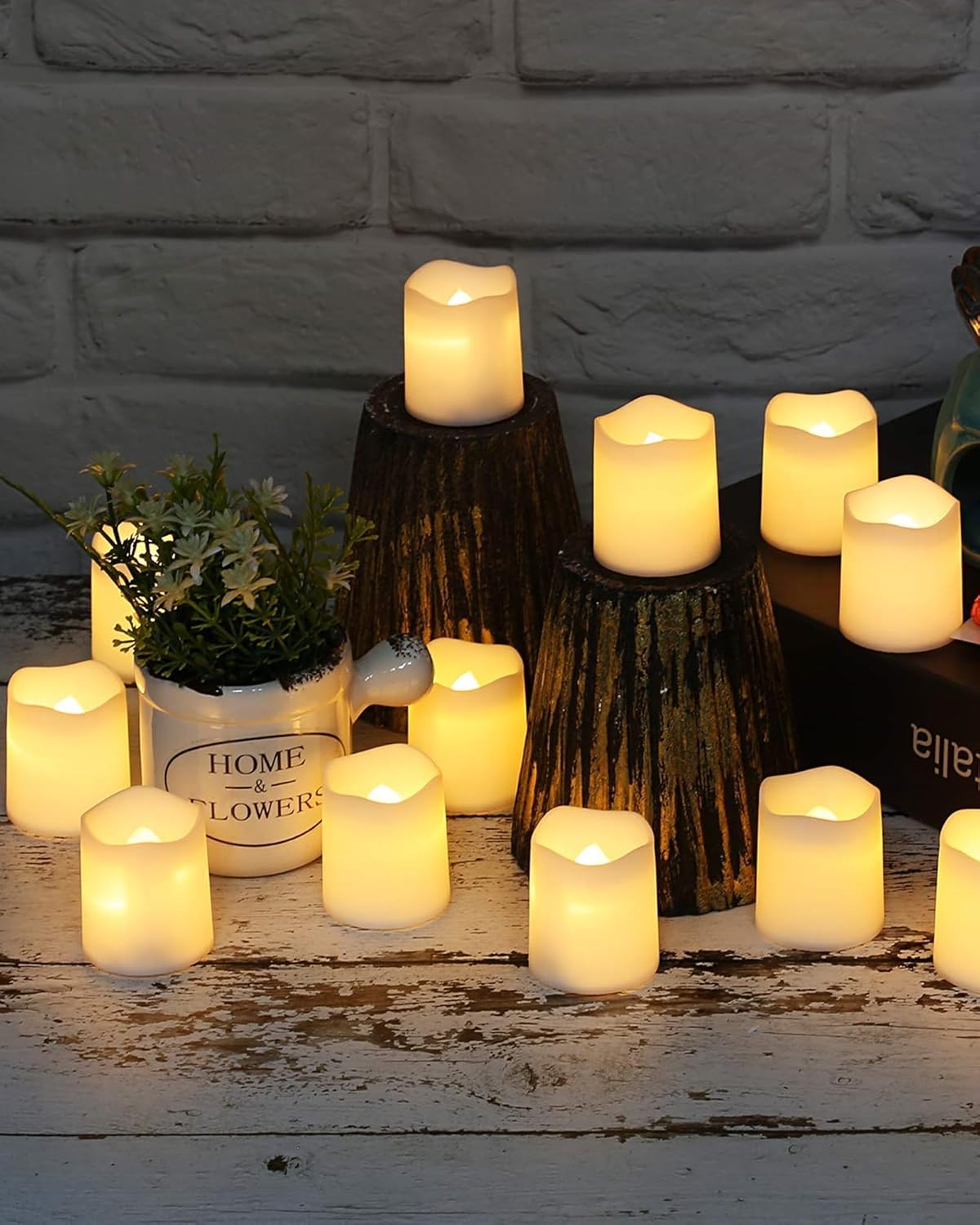 SHYMERY Flameless Votive Candles,