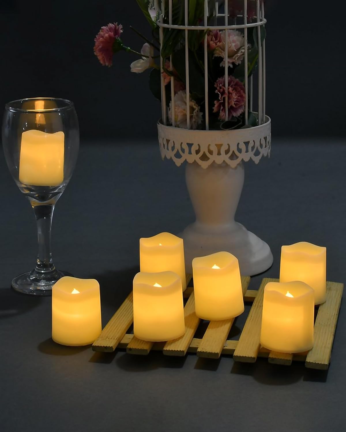 SHYMERY Flameless Votive Candles,