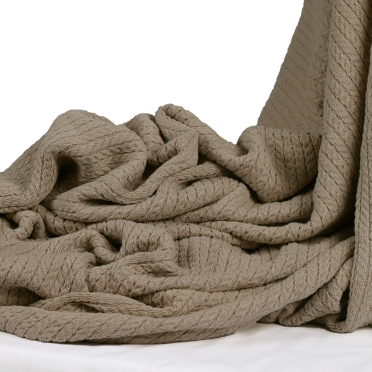 Egyptian cotton Orchid Coverlet - Dark Cafe Color - 225 x 255 CM - 2KG