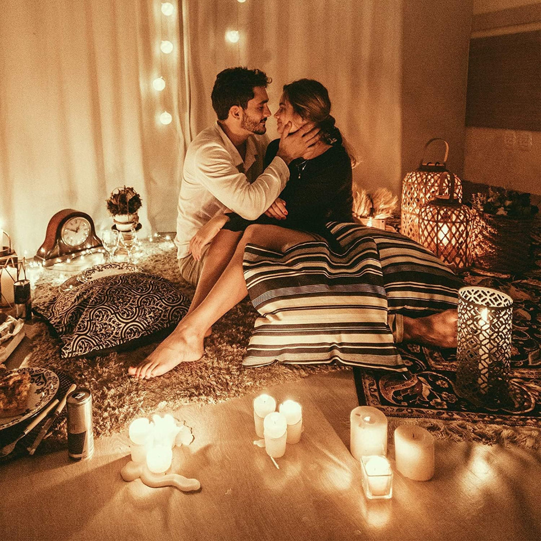 3" x 3" Pillar Candles Set of 3 Ivory