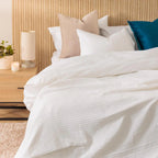 Cotton Club Waffle Blanket Throw White