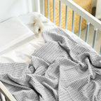 Waffle Baby Blanket Light Grey